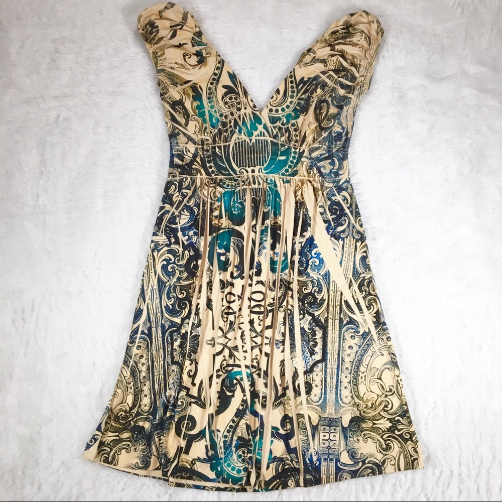 🔥2 for $15🔥 Body Central Tan Deep V-neck Dress